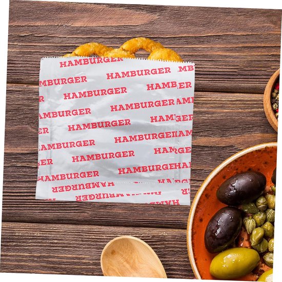 50stuks Aluminium Isolatie Voedselverpakkingen Vetbestendige Verpakking Voor Afhaalmaaltijden Voor Bbq Hamburgers Snacks Restaurants Catering — afbeelding 2