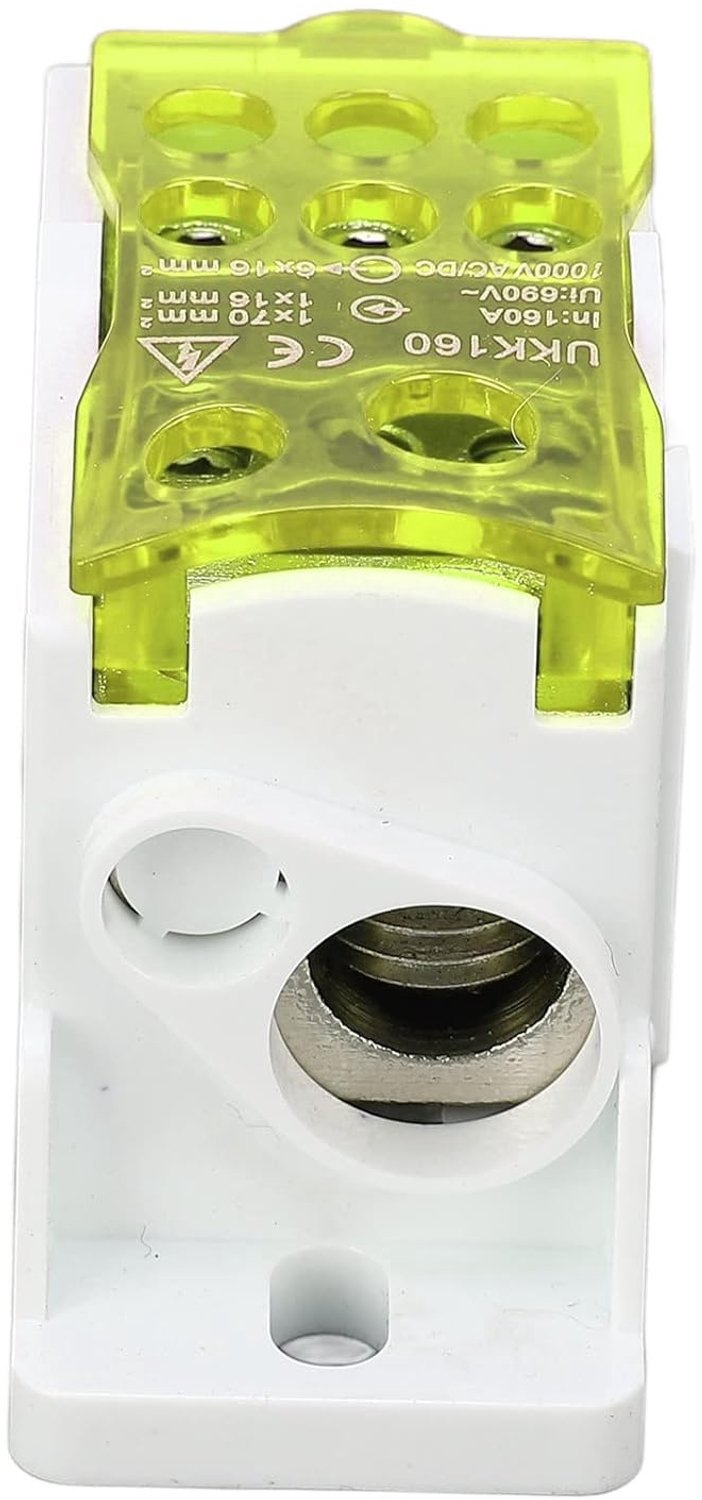Jeffergarden Eindverdeelkast PA66 Messing DIN-railaansluitblok 160A 690V