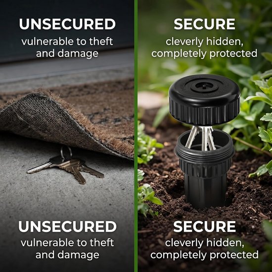 Set van 2 stuks Key Hider Outside, Waterproof Spare Keys & Cash Hidden Box, Small Decor Key Organizer, Stake Shaped Safe Storage Case, hider A Keys Outside in Stake, Garden Yard Lawn Flower Pot — afbeelding 4