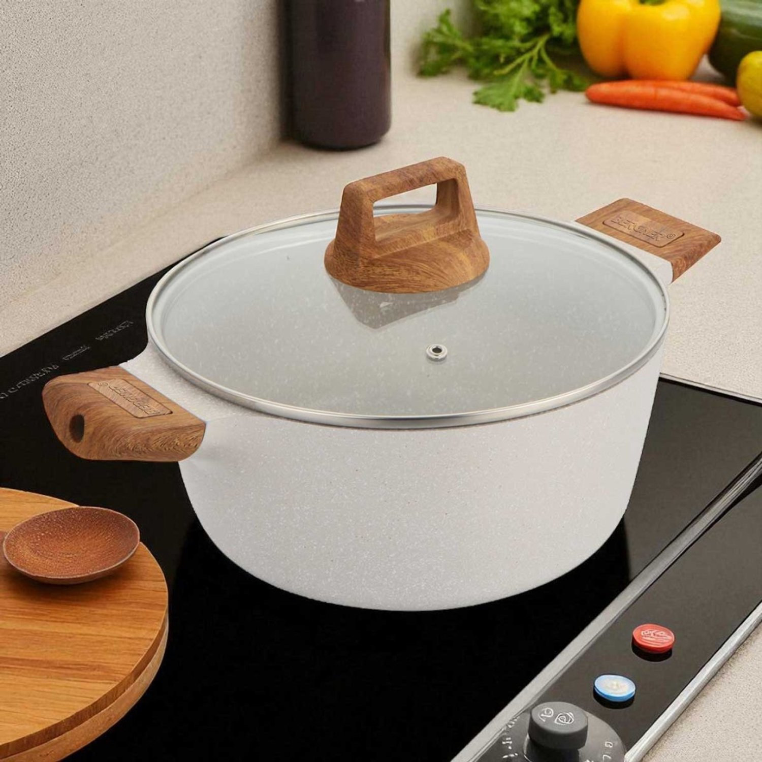 Bergner NATURALLY Marmite met Deksel - 28cm - Aluminium - Inductie