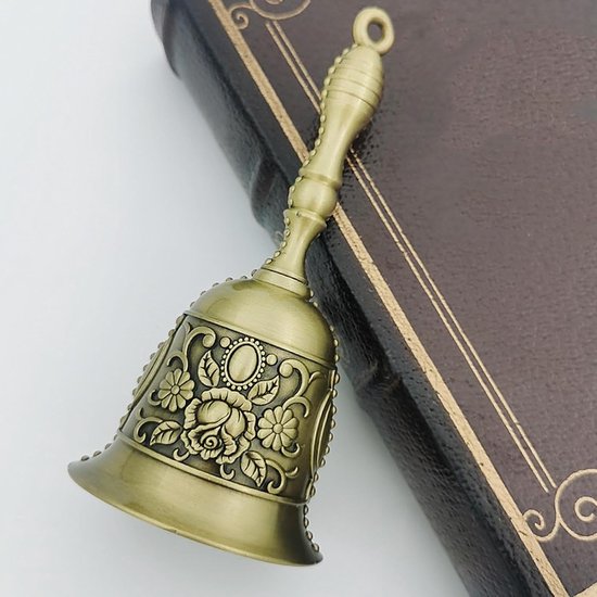 Vintage bedbel | Luid bel bel - handheld bel - retro bel bel bel — afbeelding 3