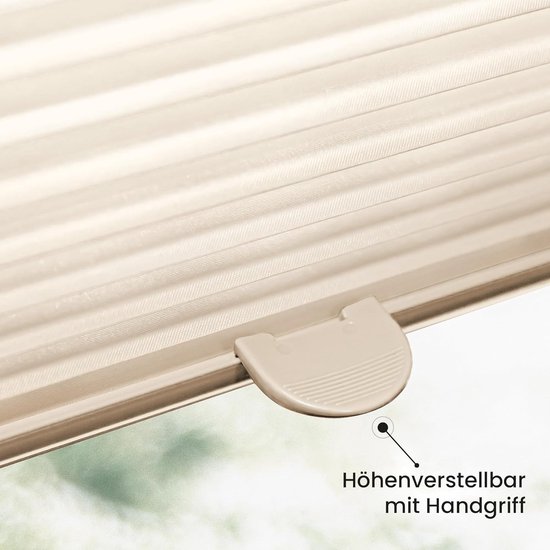 Sonello Plisségordijn Zonder Boren 100x100 cm Plissé Klemmfix Crèmewit — afbeelding 2