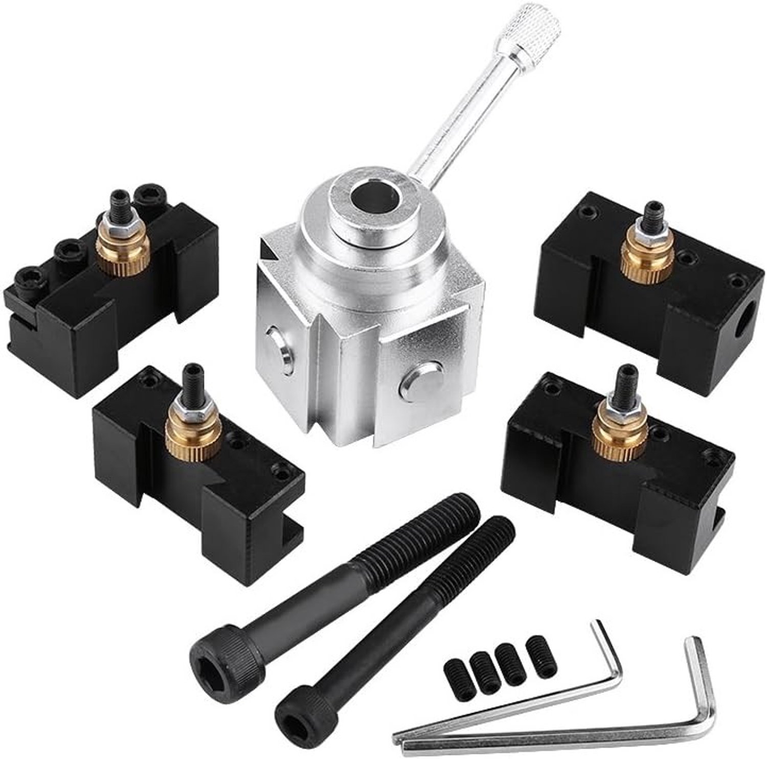 Mini draaibank gereedschapset met snelwisselhouder van aluminiumlegering voor diverse toepassingen zoals snijden, boren en frezen