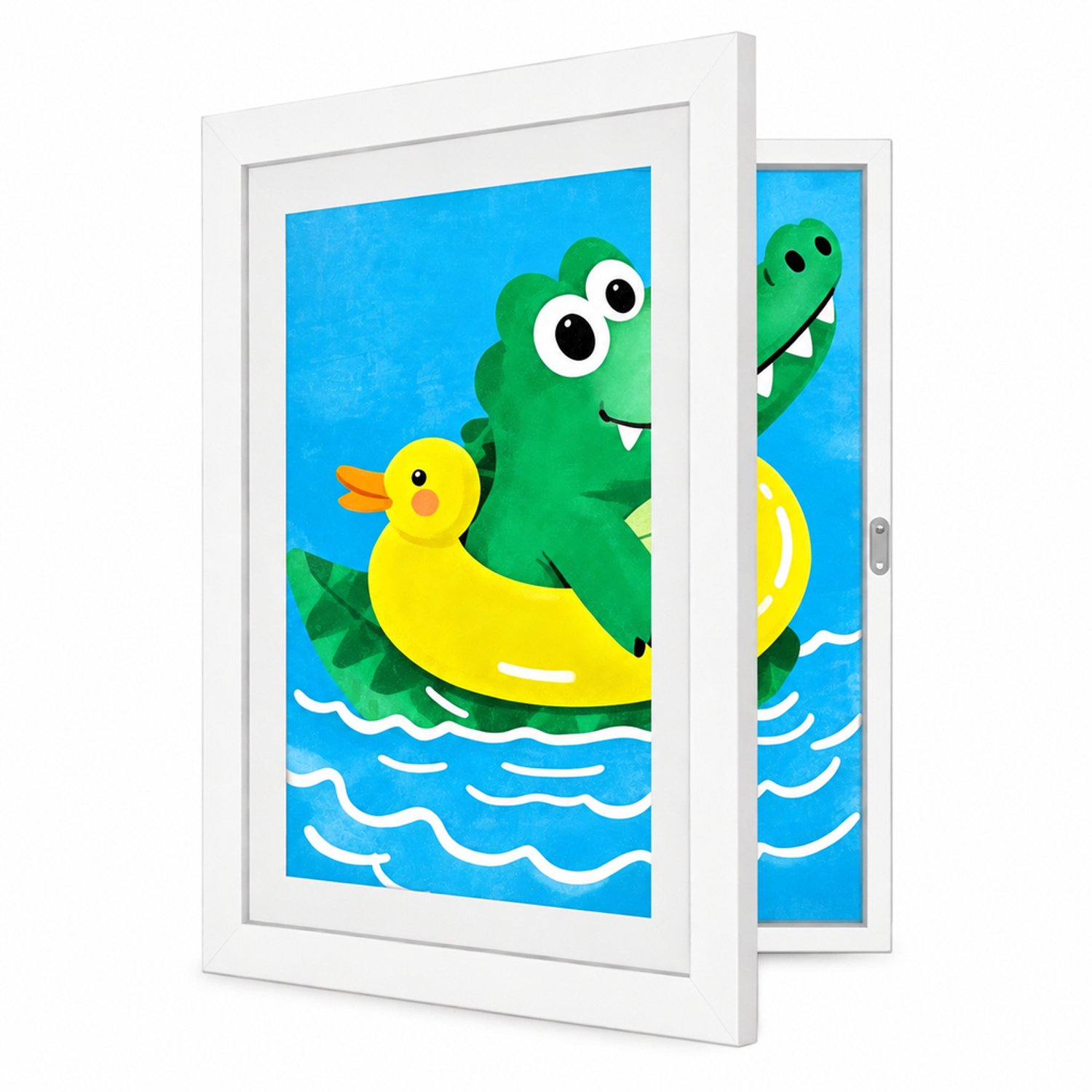 SWGOTA Witte rechthoekige MDF fotolijst voor foto's van 21,6 x 27,9 cm met standaard