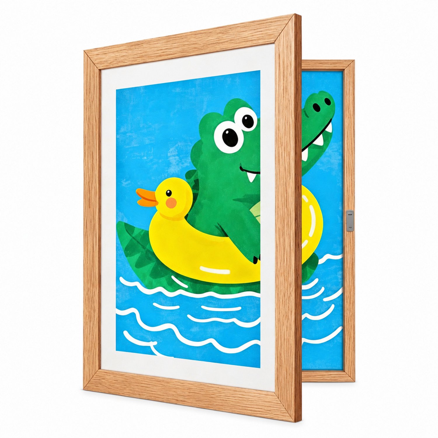 SWGOTA Opklapbare MDF-fotolijst 8,5 x 11 inch, lichte uitvoering met standaard, naturel houtkleur