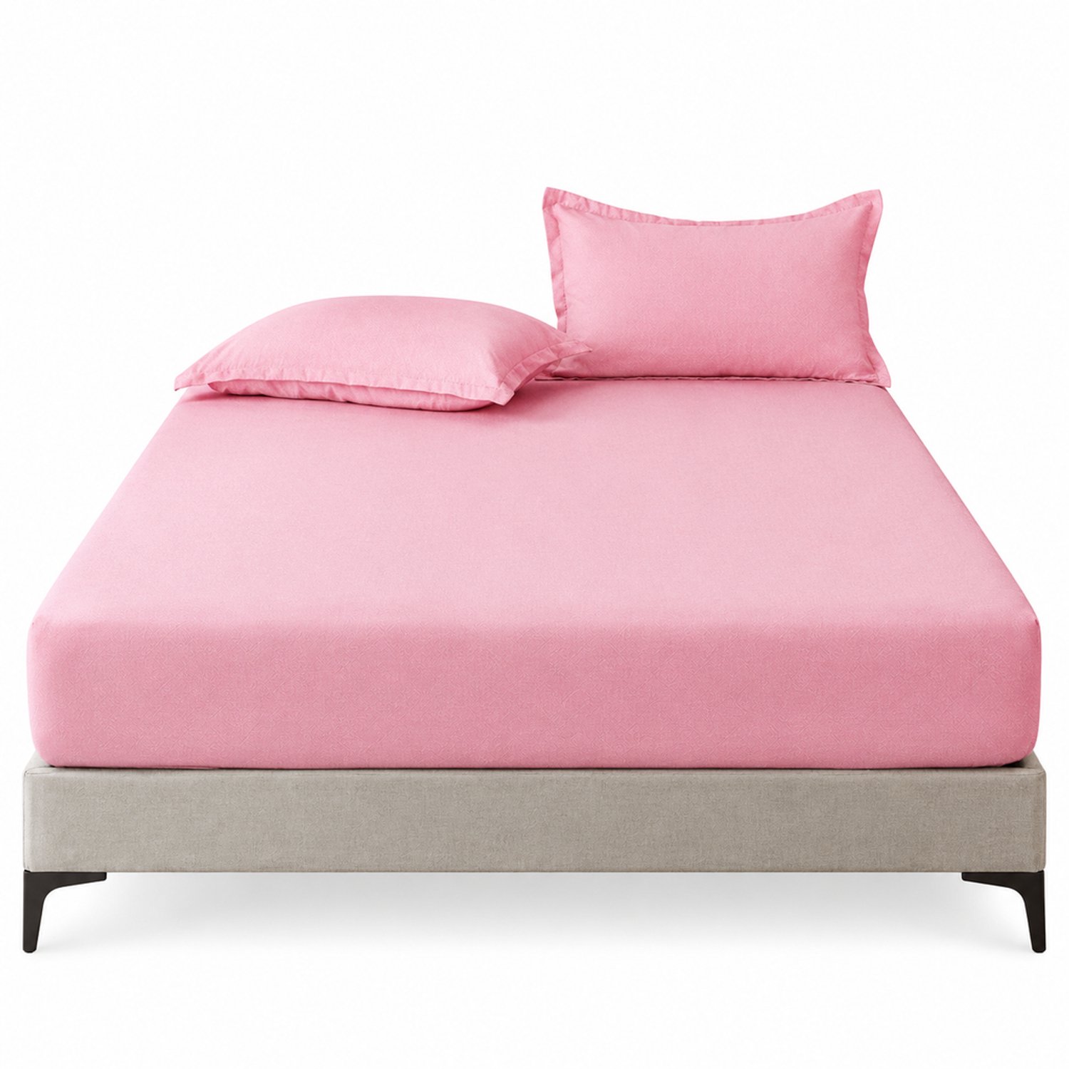 SWGOTA Driedelige beddengoedset lichtroze - hoeslaken 137 x 190 cm en twee kussenslopen - polyester, effen
