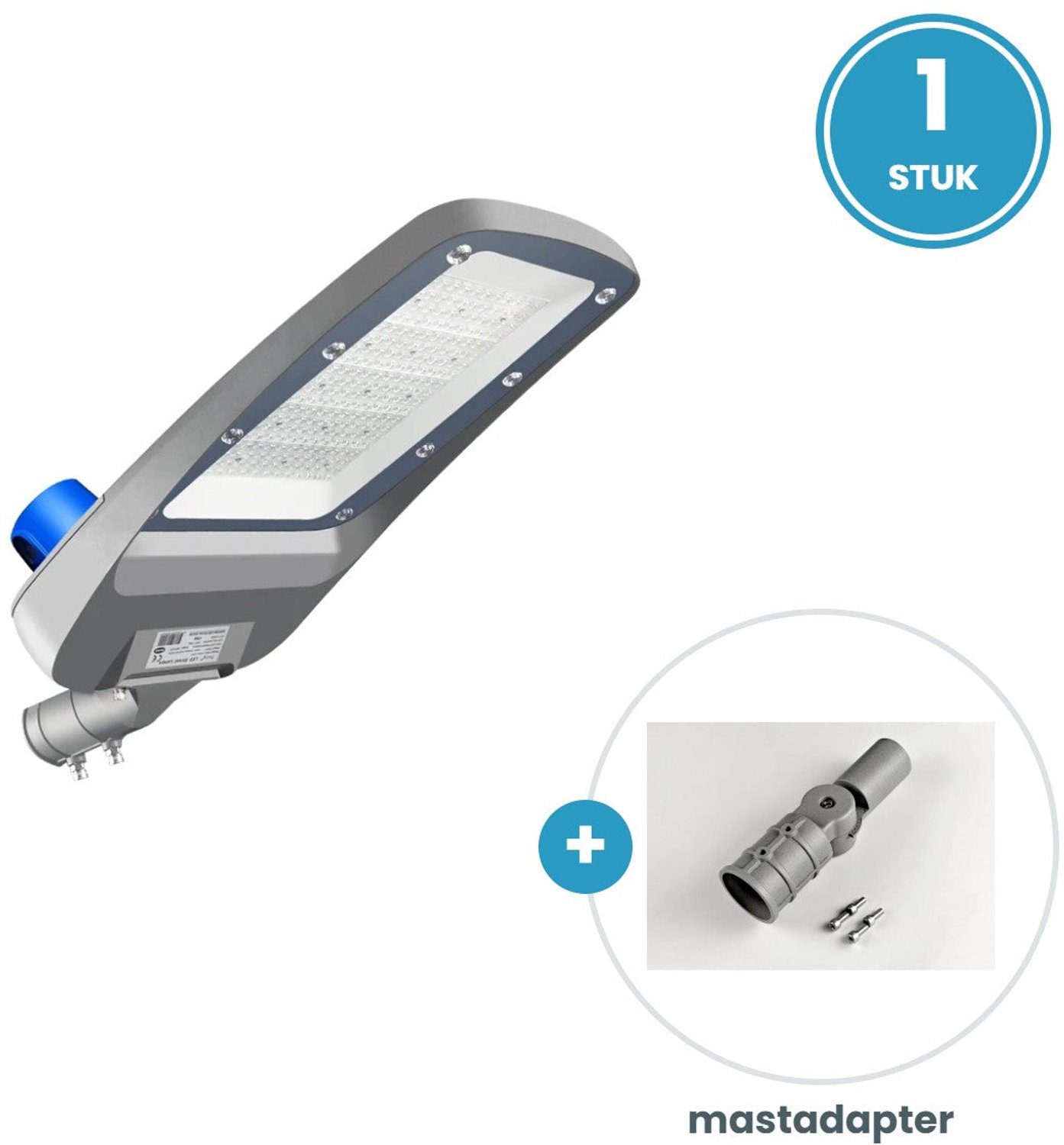 Tsong LED straatverlichting 100W - Koelwit 4000K - 16.000 lm - daglichtsensor - IP66 - IK10 - incl. mastadapter - 230V