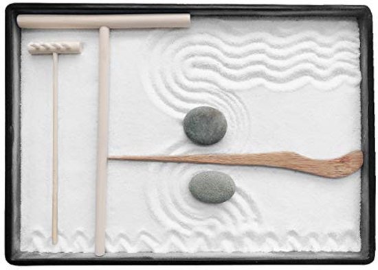 Mini Zen Tuin voor Bureau - Inclusief Rake en Steentjes — afbeelding 4