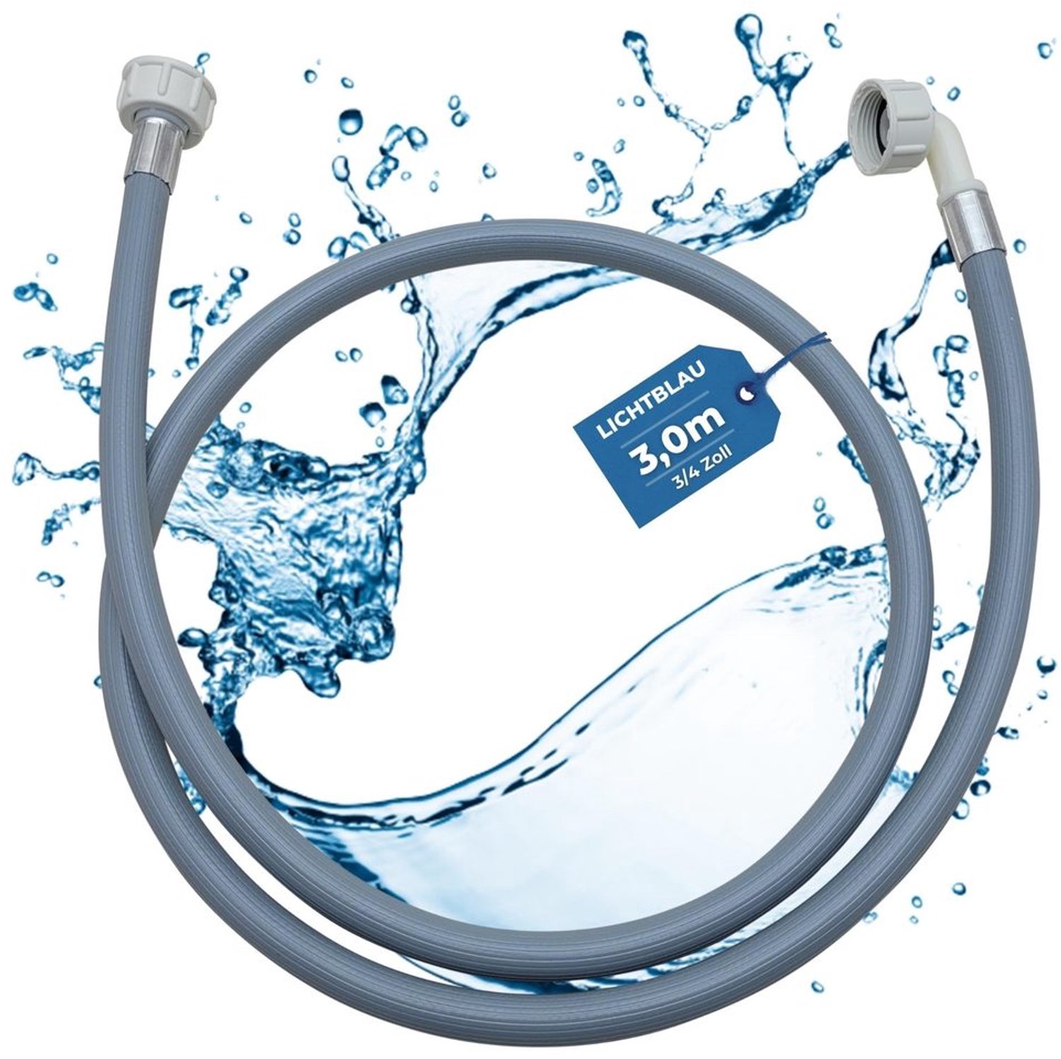 Water Inlaat Slang 3m voor Wasmachine en Vaatwasser