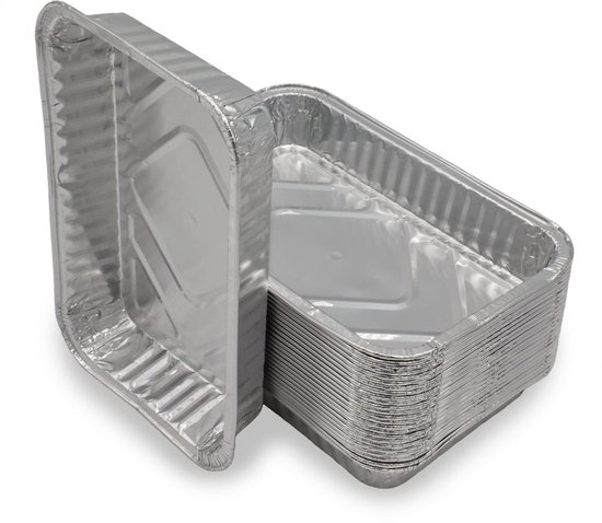 Aluminium Schalen, 25 Stuks voor Landmann Char-Broil - 21 x 14 x 3 cm