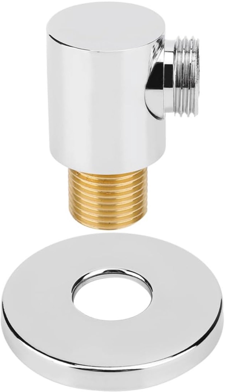 doucheslangconnector - 1/2" koperen adapter - wandcontactdoos - badkamer aansluiting - elleboog vormgeving