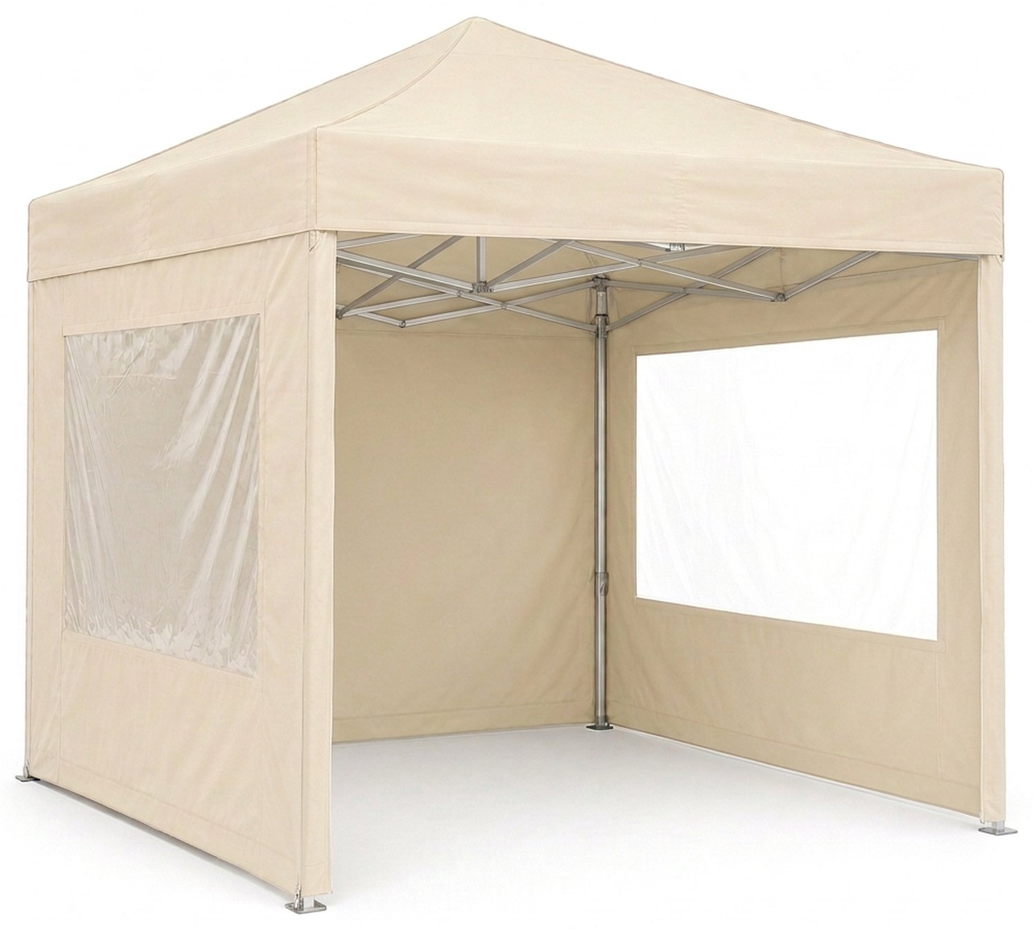 Professional 50 Partytent 3x3 Meter – Crème – Aluminium Frame 50 mm – Inclusief 4 Zijwanden – Opvouwbare Vouwtent