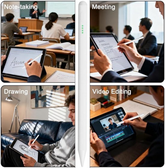 Universele Tablet Stylus met 4 Vervangtips — afbeelding 4