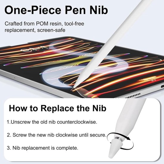Universele Tablet Stylus met 4 Vervangtips — afbeelding 5