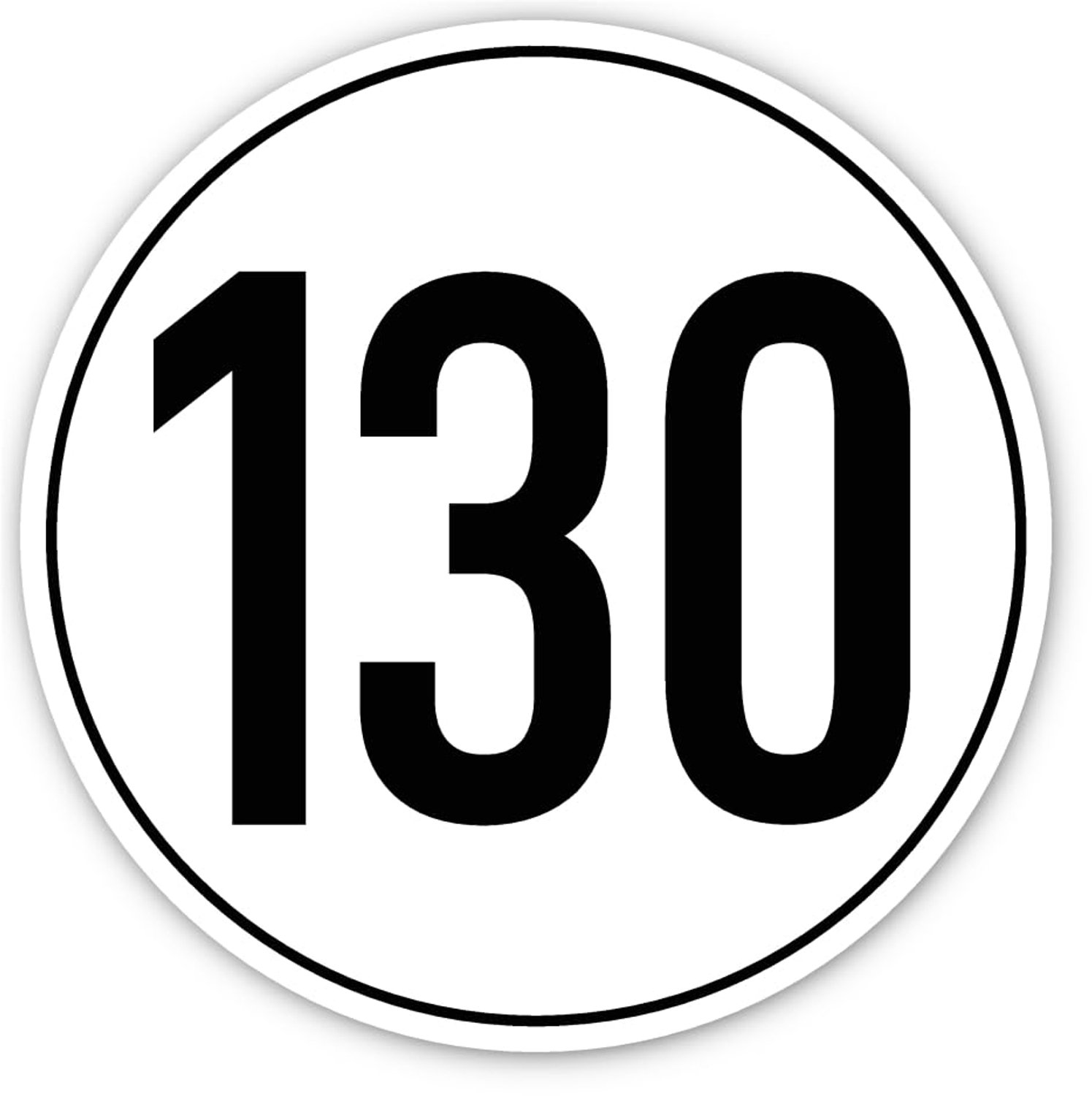 Sticker 200 mm - waterdicht en uv-bestendig - snelheid 130 km/u - geschikt voor bouwmachines en aanhangers - ServiceTopper