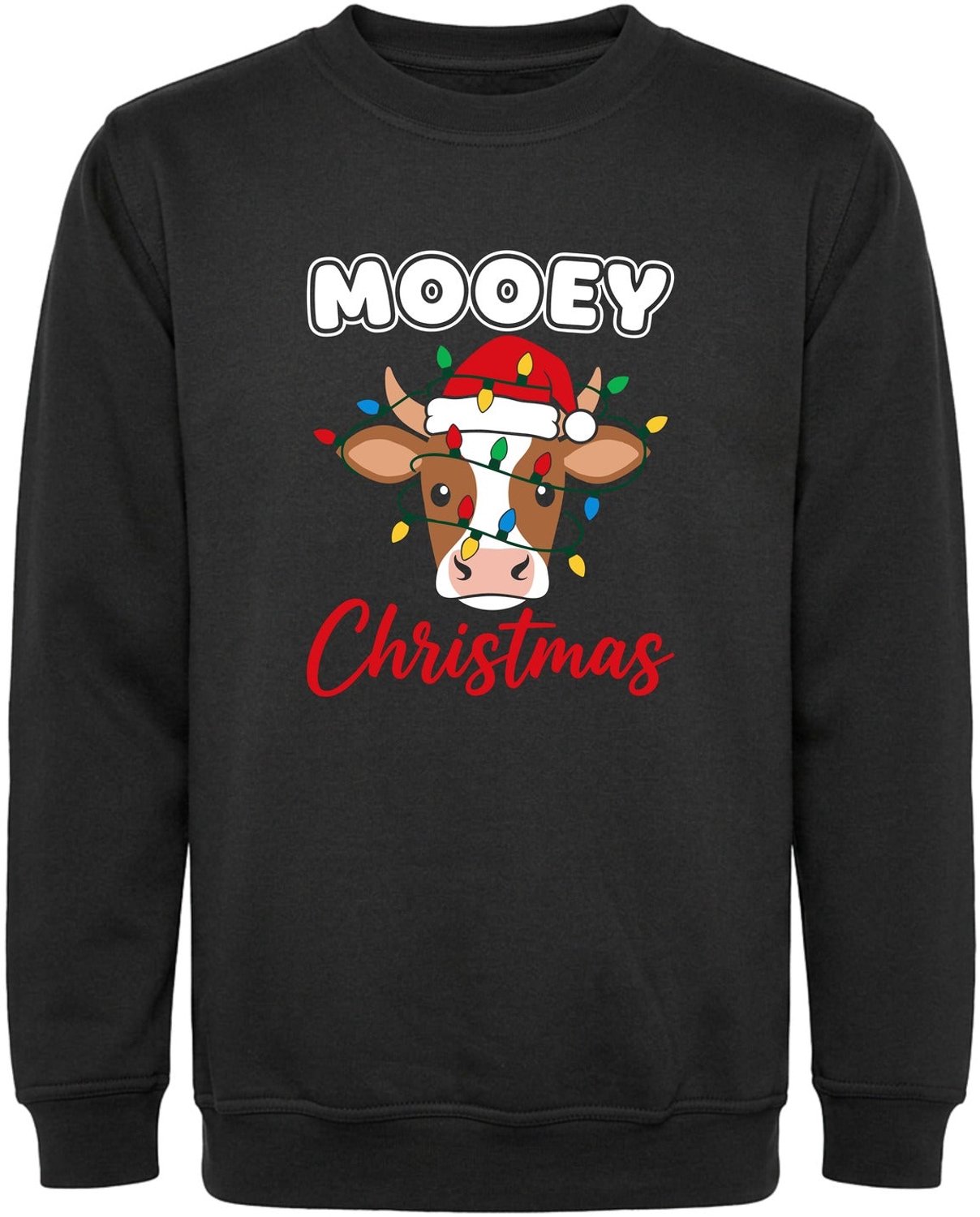 Mooey Christmas Kersttrui Kinderen - Jongens Meisjes - Koe met Kerstlampjes - Kerst Cadeau - Foute Kersttrui Kind - Maat 98/104 (3-4 jaar)