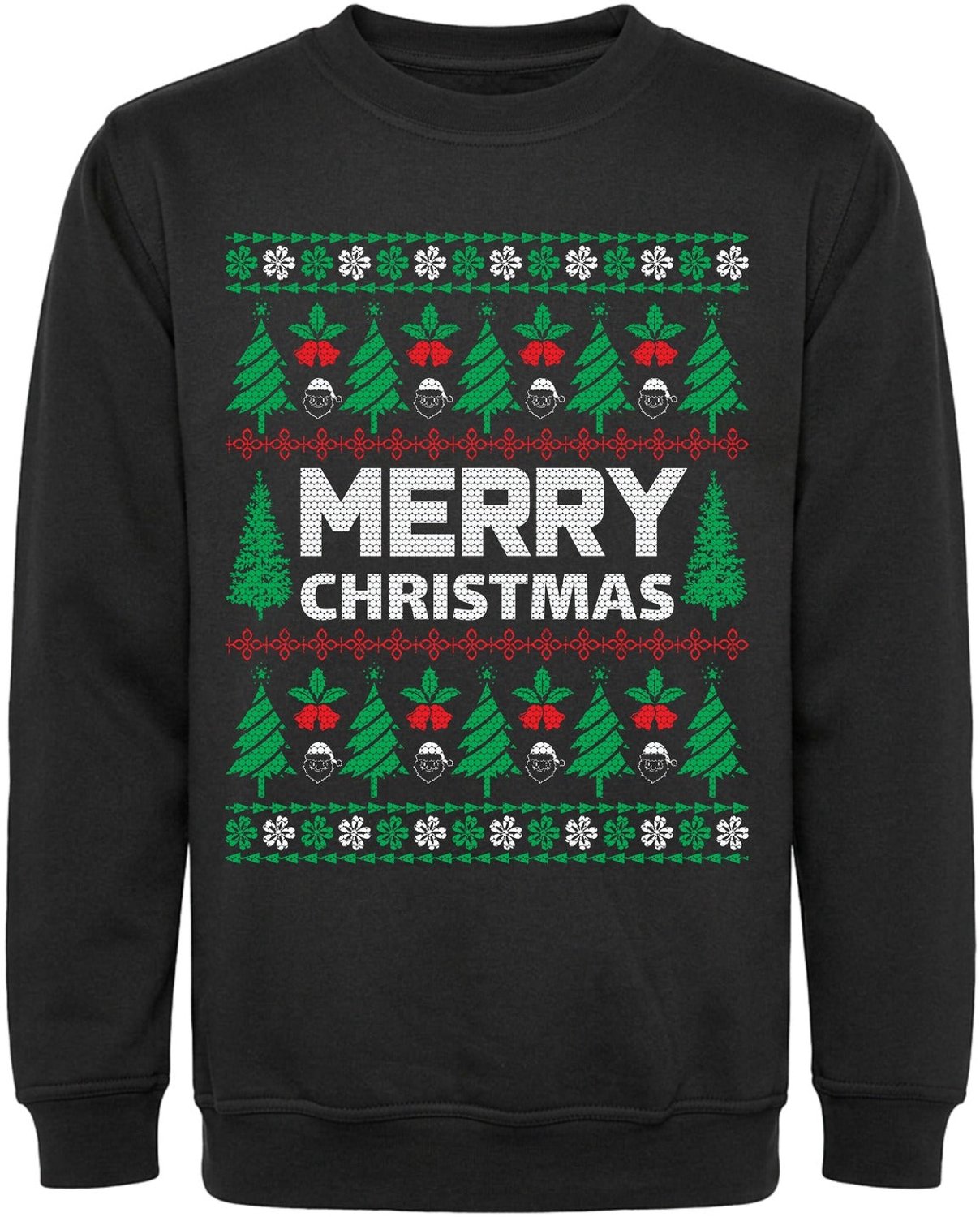 Merry Christmas Foute Kersttrui Kersttrui Kinderen - Jongens Meisjes - Klassiek Kerstpatroon - Kerst Cadeau - Foute Kersttrui Kind - Maat 98/104 (3-4 jaar)