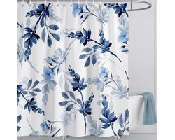 Bloemig Douchegordijn 180x180 cm met Bladpatroon