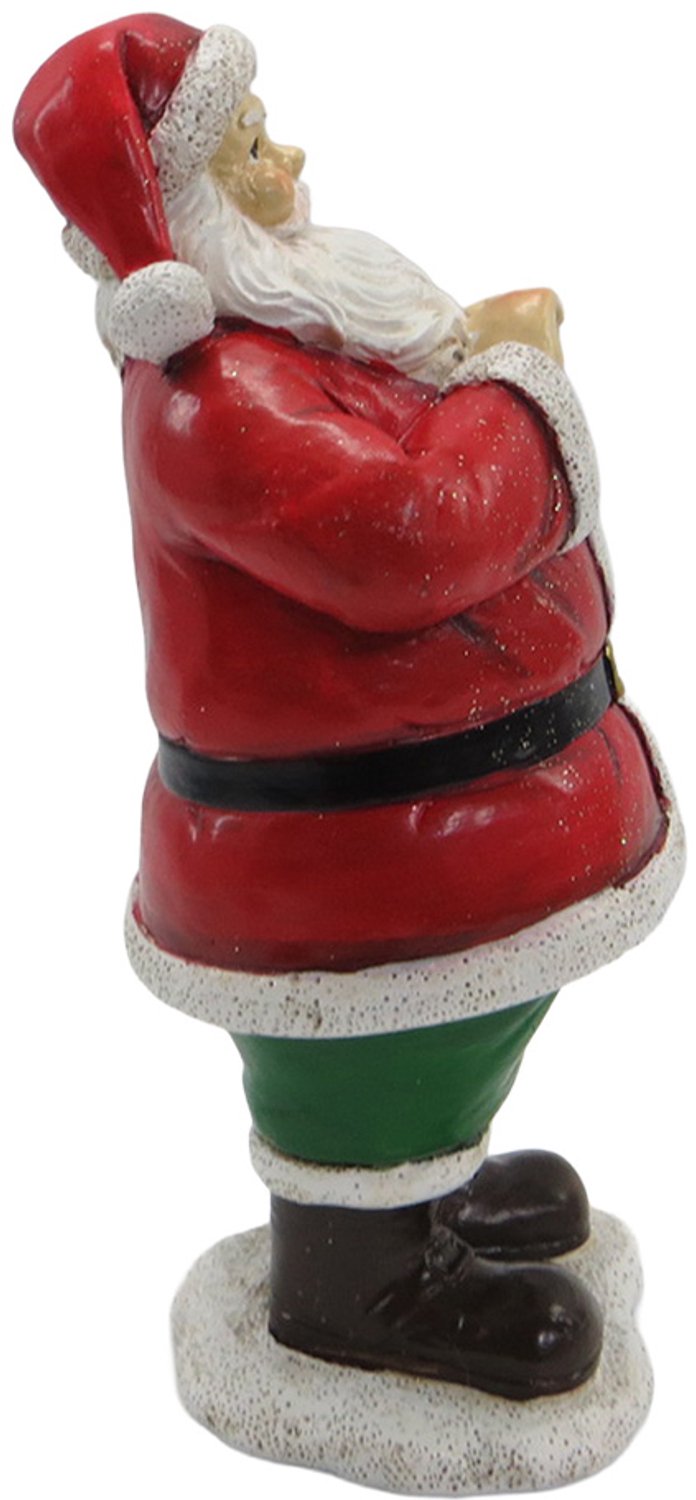 Clayre & Eef Kerstdecoratie Beeld Kerstman 10x9x20 cm Rood Kunststof – foto 3