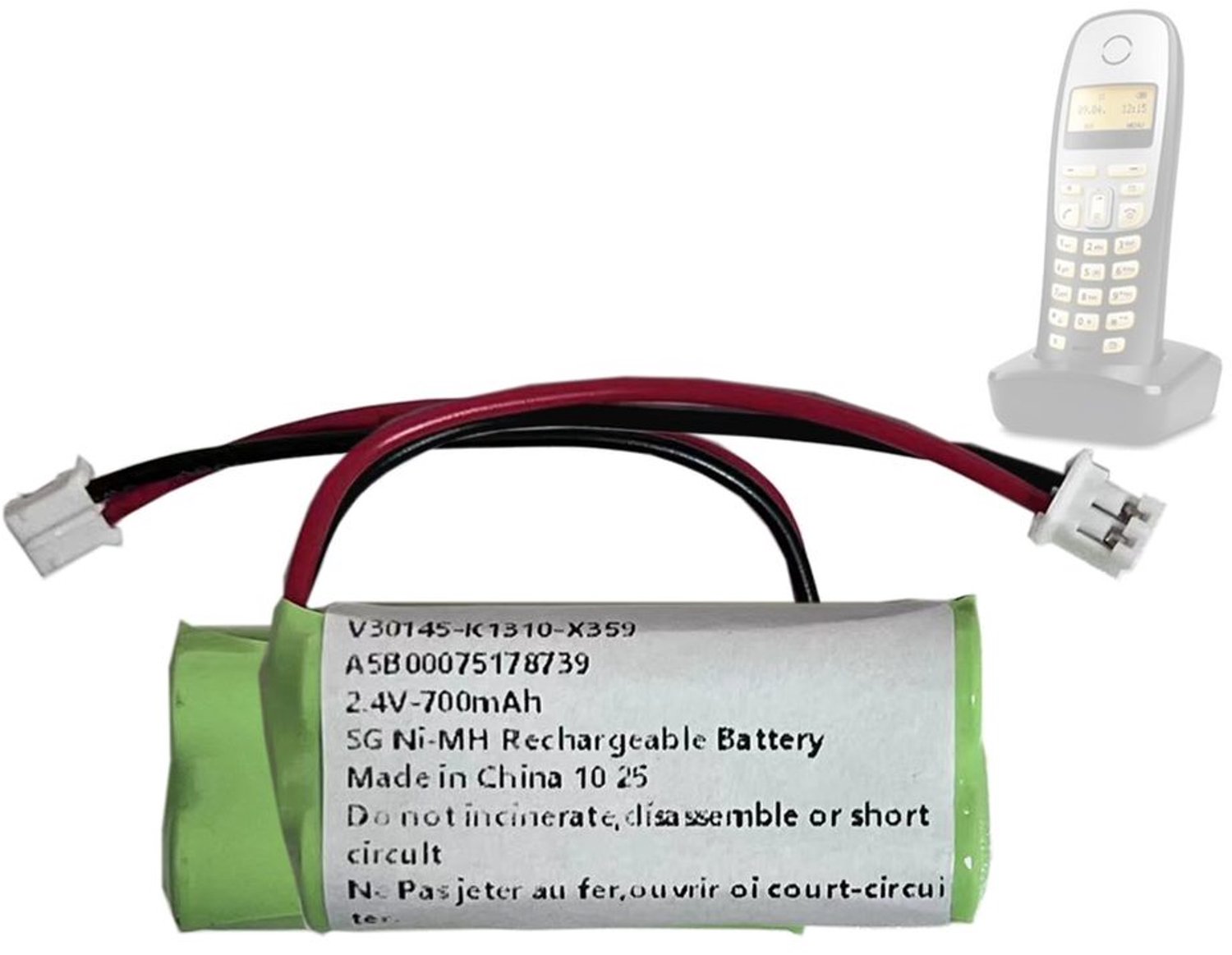 Vervangende Accu V30145-K1310-X359 Geschikt voor Siemens Gigaset