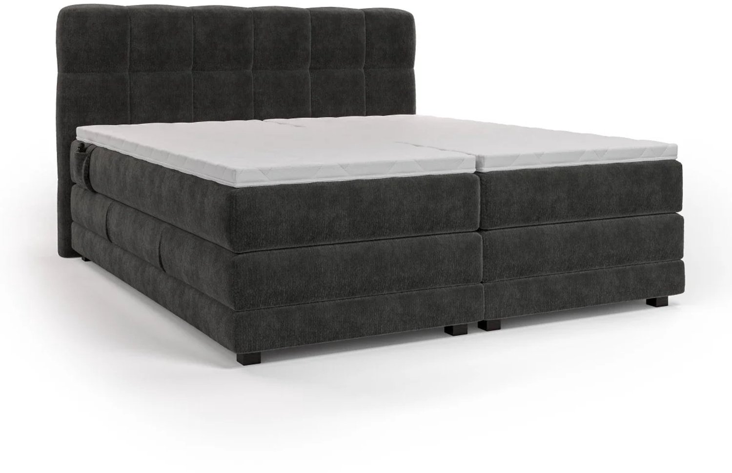 Mörgenn Elektrische Boxspring PURE - Pocketvering - Olijfgroen - 140x200 cm - Inclusief Montage, Dekbed en Kussens
