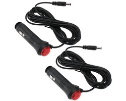 12V Auto Voeding Adapter Kabel - 3M Compatibel - Zwart - TV Kabel voor Auto en Caravan - Geschikt voor Cello LED TV's