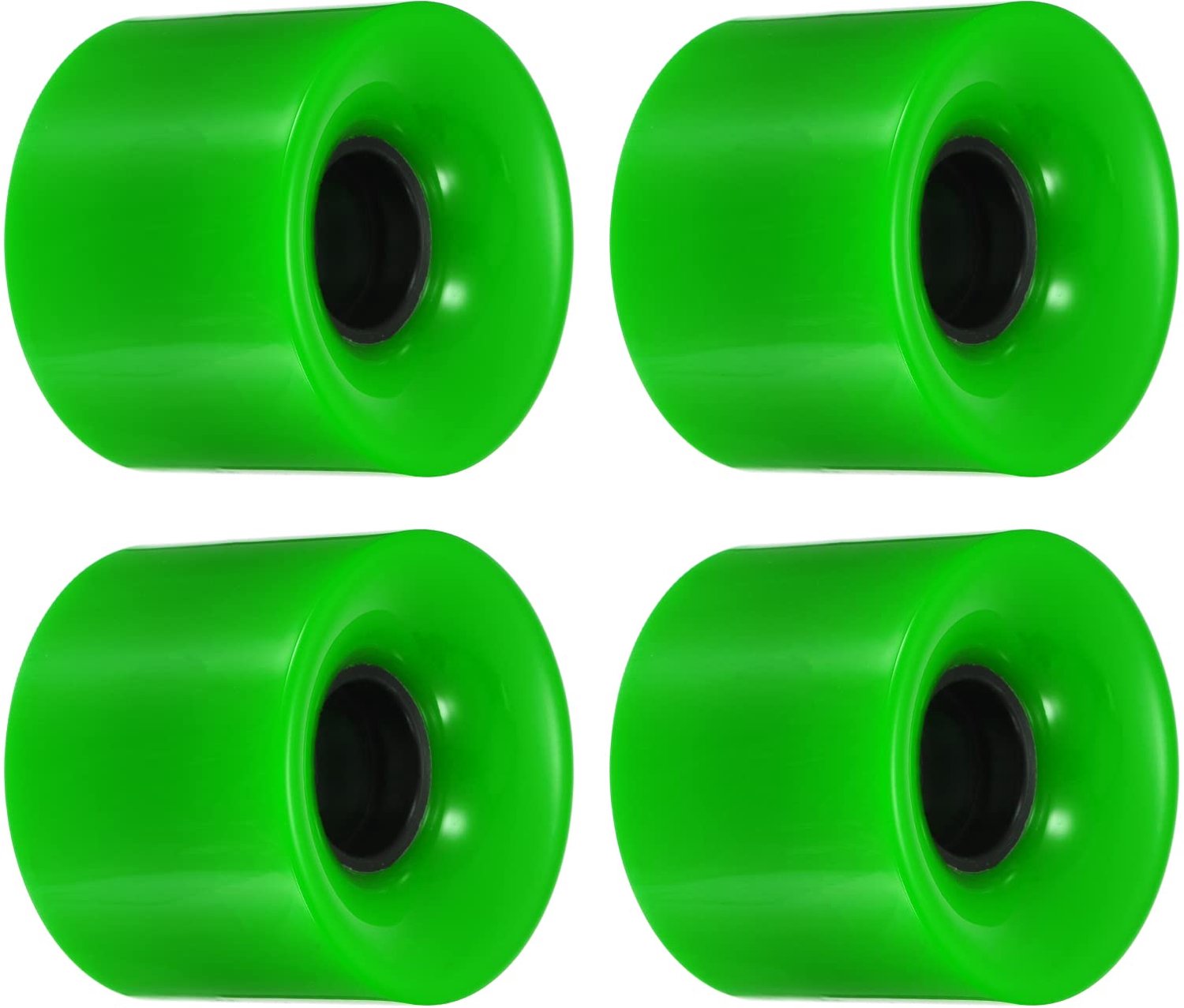Set van 4 Skateboardwielen 60mm voor Cruisers en Longboards