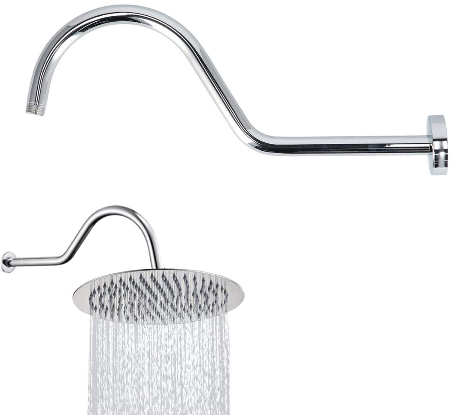 17 Inch Doucheslang Verlengarm met Flens