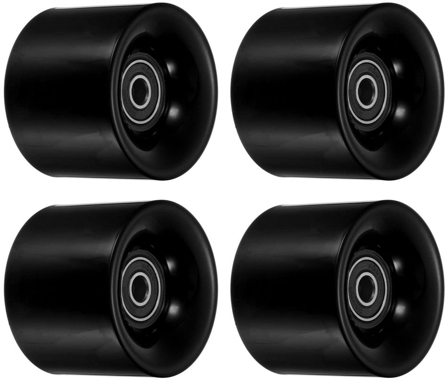 Longboard Wielen met Lager ABEC-9 60mm 4 Stuks Zwart