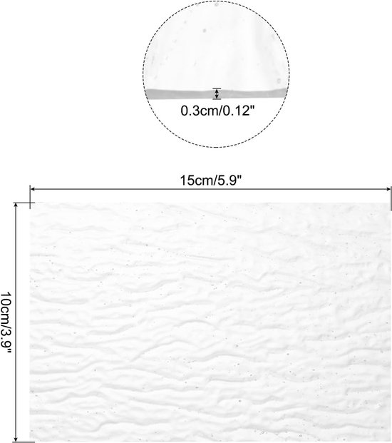 Mozaïekplaat 15 x 9 cm - transparant glas-in-lood - geschikt voor kunstwerken - m-winkel — afbeelding 4
