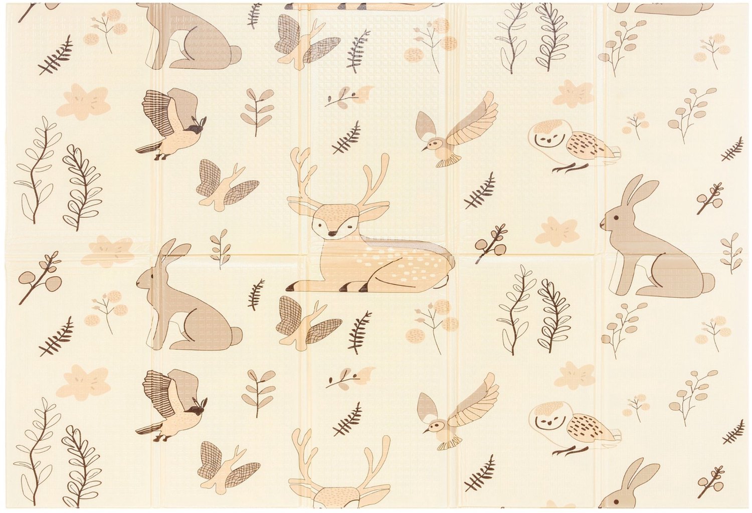 Klarven® Speelmat Baby - Kruipmat - Foam Vloermat - Boho - Dubbelzijdig, Opvouwbaar en Antislip - XPE-foam