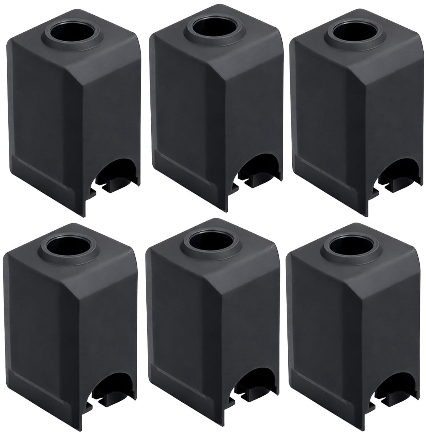 Set van 6 Siliconen Beschermers voor Hot End, Reserveonderdelen voor 3D Printers, Warmte-isolatie en Stofbescherming voor Optimale Printprestaties en Duurzaamheid