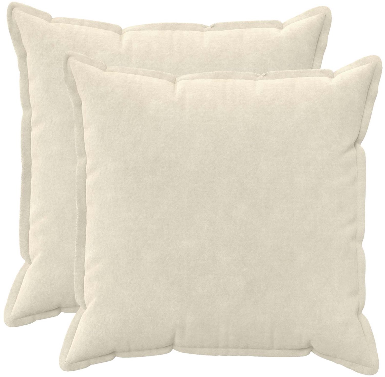 vidaXL Dekenkussen - 2 - st - HOUTEN - Crèmekleurig - 65 - x - 65 - cm