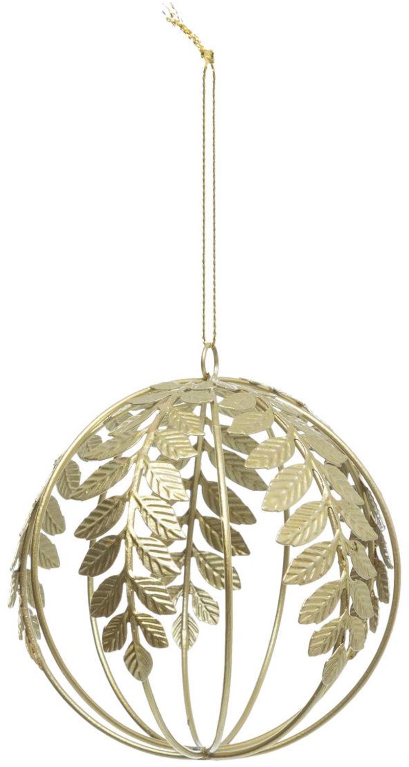 Feeric lights & Christmas Kerstblad van goudkleurig metaaldraad, 9 cm Doré