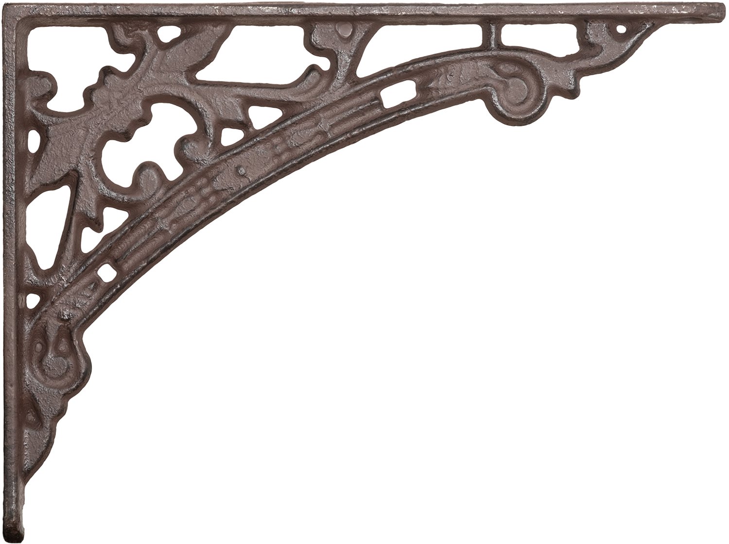 Moritz Plankdragers 2 stuks van Gietijzer, Wandsteunen voor Wandplank en Boekenplank, Antiek Bruin, 18,5 x 14 cm, 6 Bevestigingsgaten