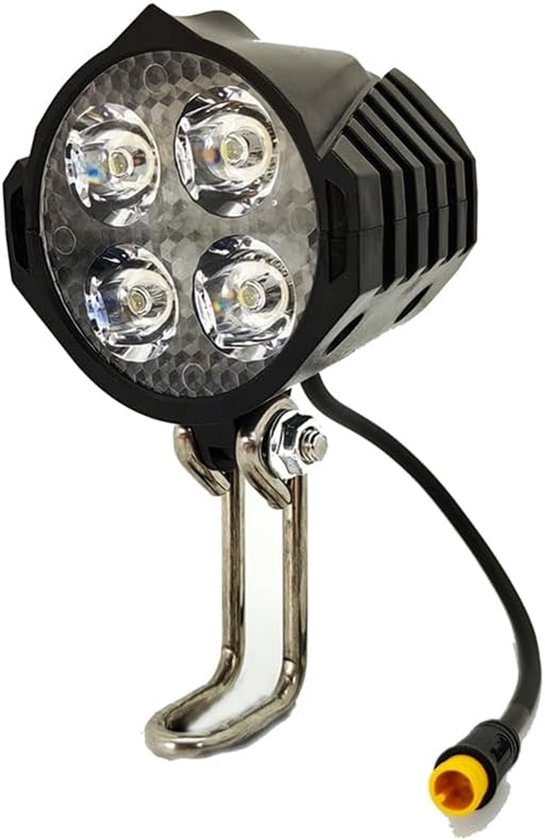 Accessoires voor Ebike LED Koplamp 36V 48V Lamp 3-Pin Ingebouwde Hoorn Voorlicht 4 LED Lampen voor Elektrische Scooters Fietsen — afbeelding 5