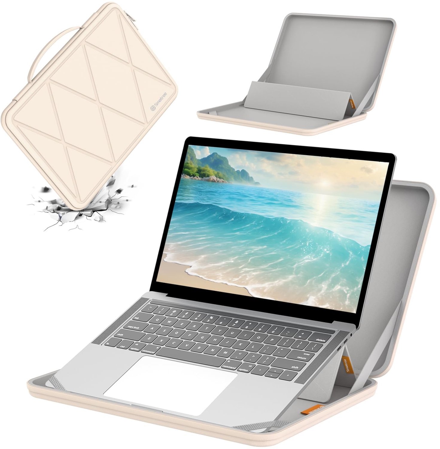 Harde Beschermende 15,6 Inch Laptophoes Wit