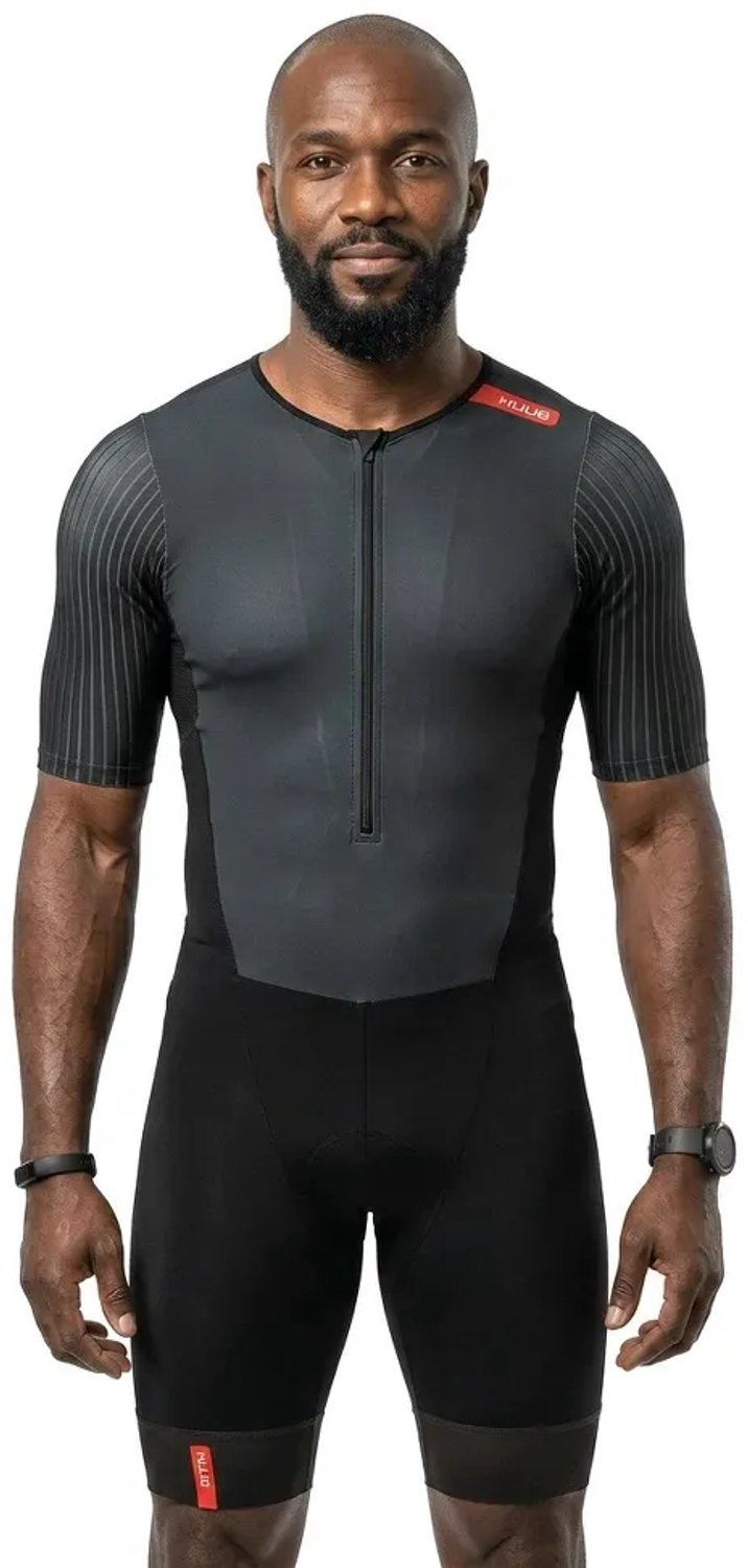 Huub Eternal Aero Lc Korte Mouw Triatlonpak Zwart M Man