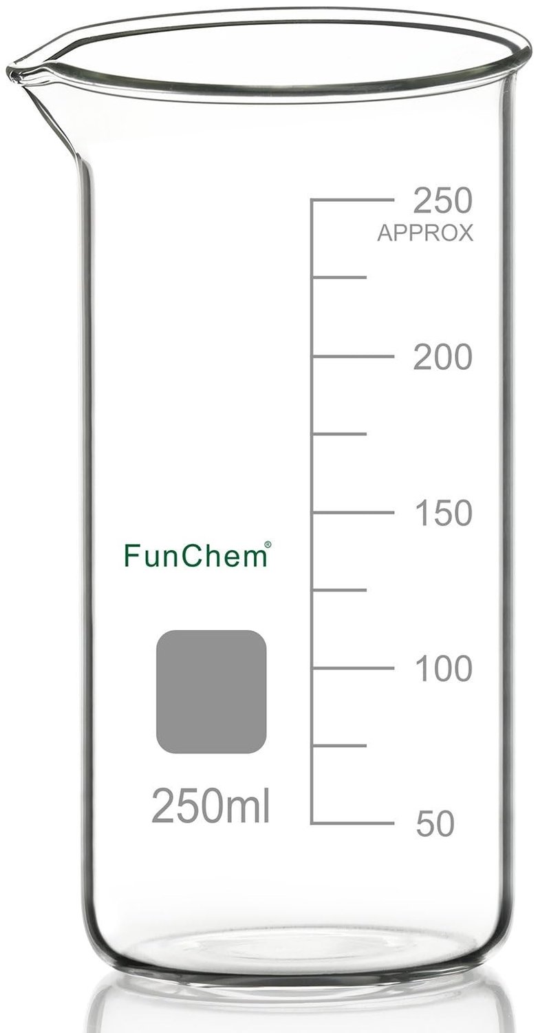Borosilicate glazen beker - 250 ml met schenktuit