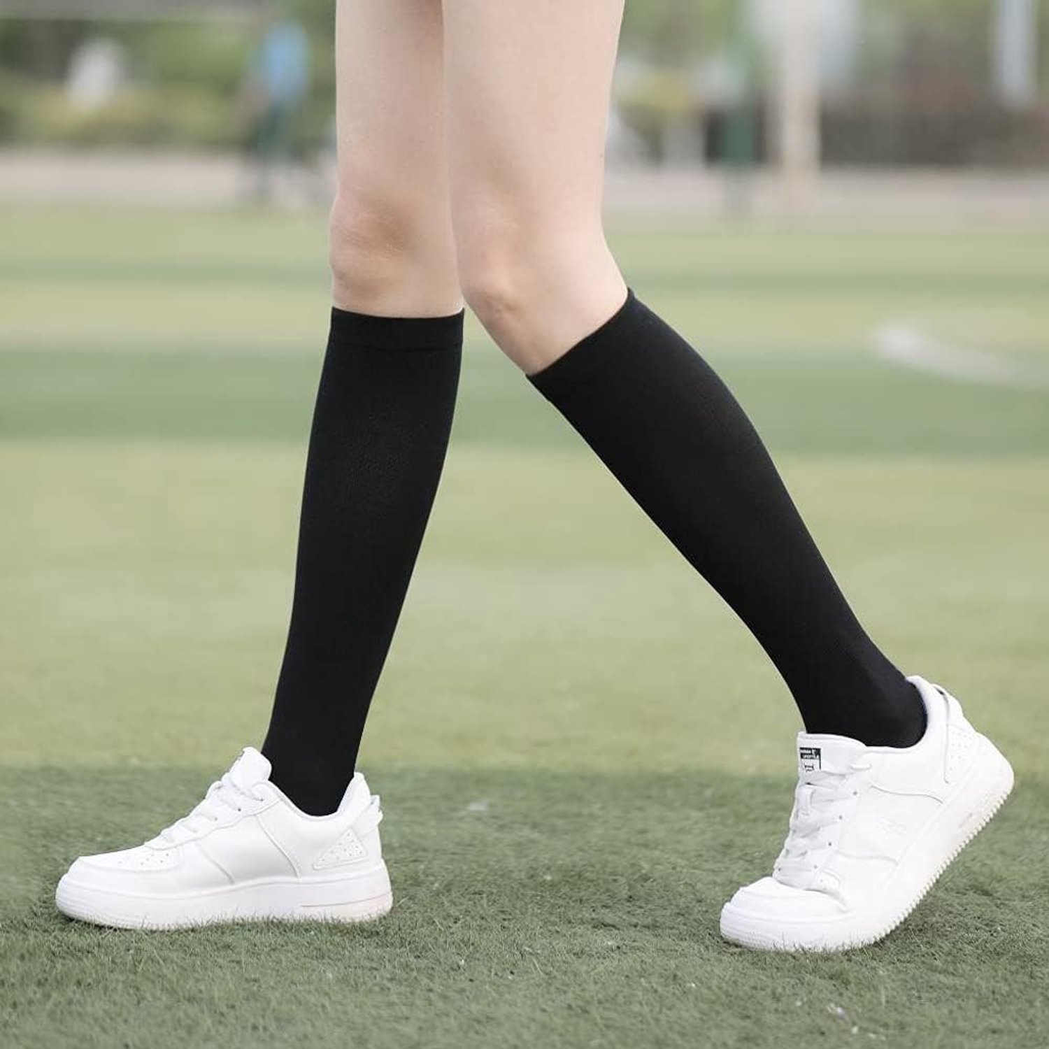 Medische Compressiekousen voor Dames en Heren, 7 Paar Ondersteunende Kousen 15-20mmHg voor Sport, Varices, Reizen en Wandelen