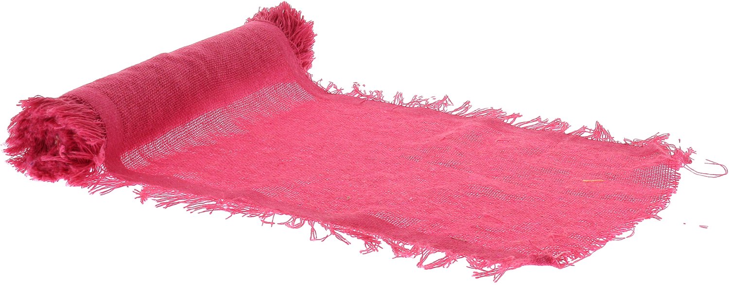 ARTYFETES - Roze tafelloper canvaslook 30 cm x 3 m