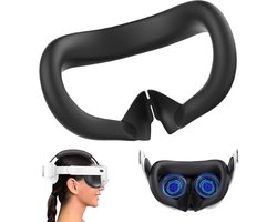 VR-siliconen-oogmasker - Gezichtsmasker voor VR - Comfort tijdens VR - Zweetbestendig en lichtdicht - 178 cm - Zwart