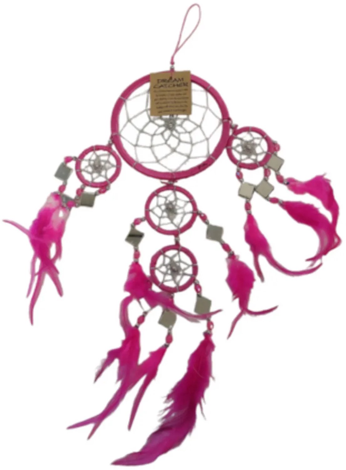 Ruben Robijn Dromenvanger - Spiegel -11cm - Roze - Dreamcatcher