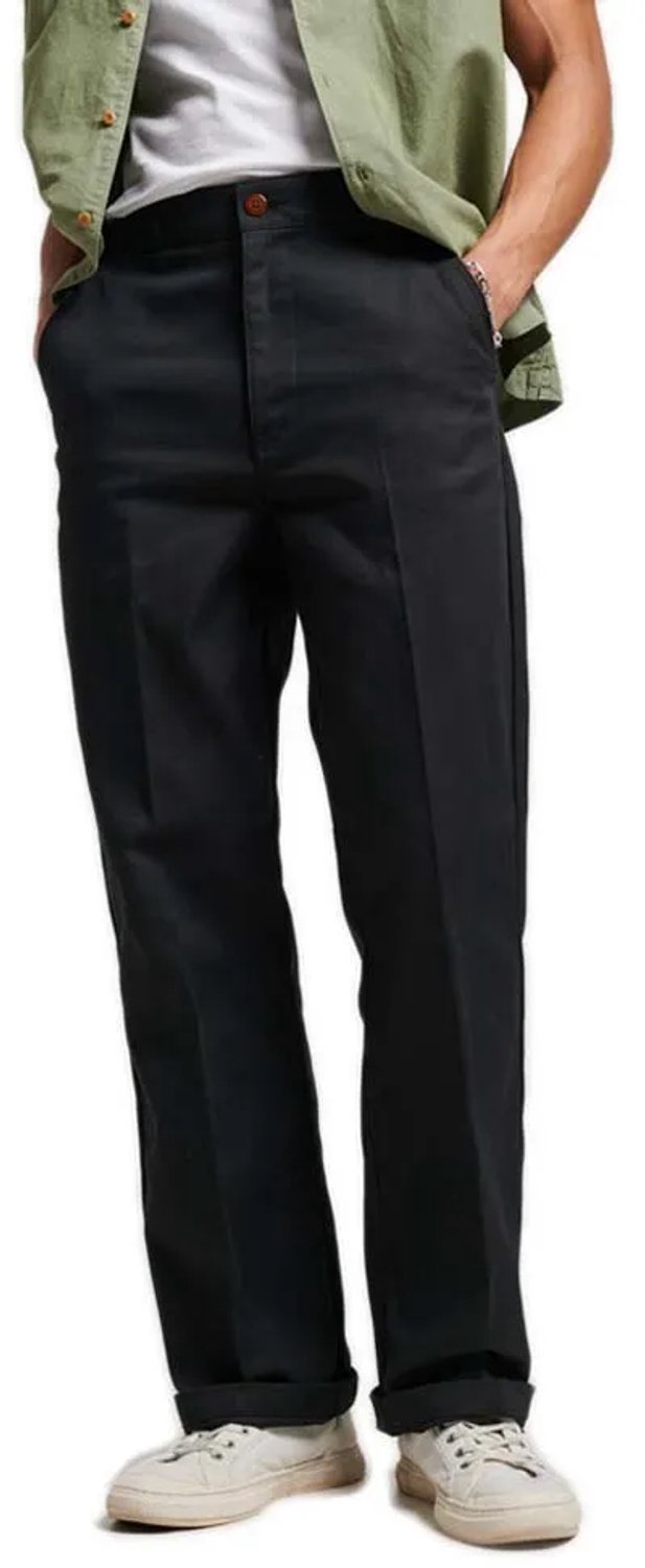 Superdry Vintage Straight Chino Broek 33 32 Man Zwart