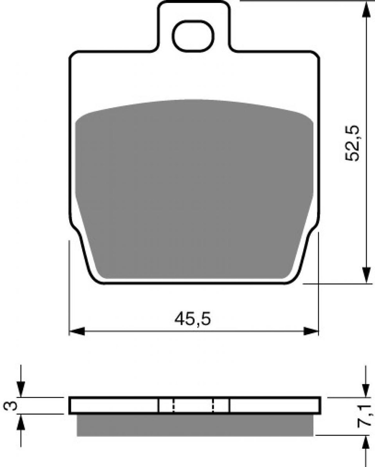Remblokken Gold Fren voor Scooter Yamaha 50 NS N Aerox Naked 2T 2013 tot 2016 rechtsachter Nieuw