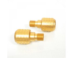 Embout de guidon Alloy Ultima pour moto Yamaha 1100 BT Bulldog 2002 à 2008 aluminium or EGFAR6OR Neuf