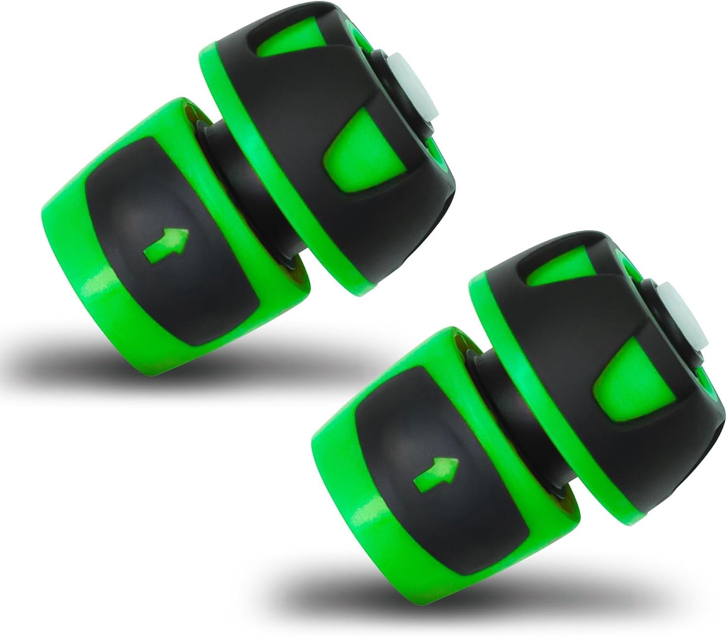 Hose fitting 19 mm - set van 2 - met Aquastop - eenvoudig aan te sluiten op tuinslang - Vemera