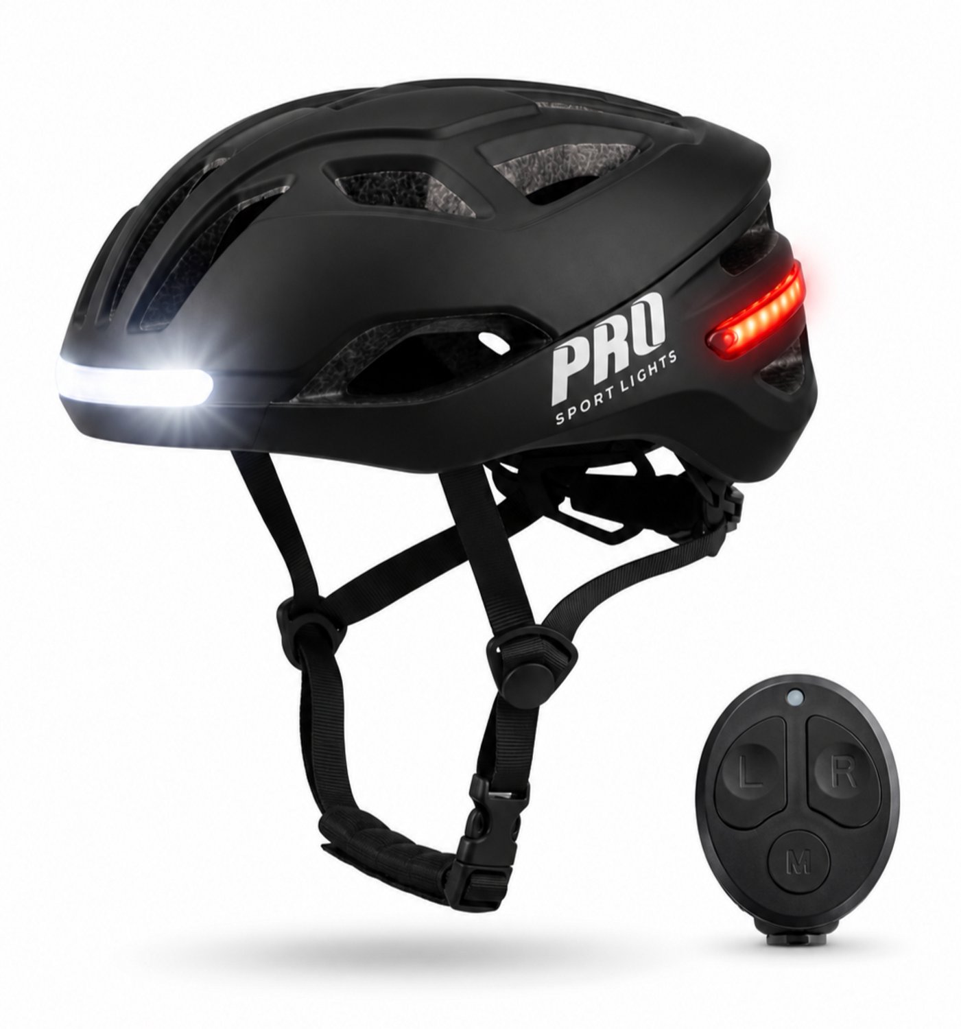 Fietshelm Dames Heren Signal Richtingaanwijzers en LED Verlichting - Zwart - M - Elektrische Fiets & E-step