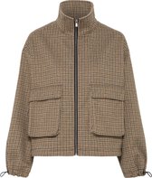 Ichi IHESOLU JA Dames Blouse - BROWN CHECK