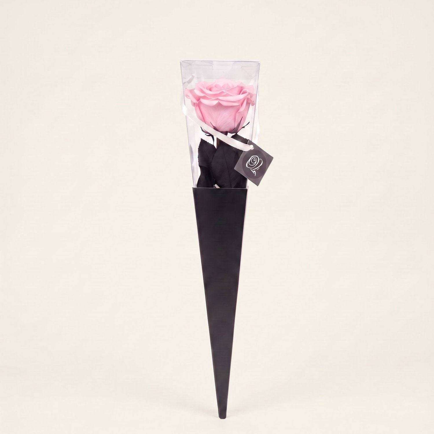 Charle Roses Icon - Echte houdbare roos met steel - 50 cm - Blush Pink zachtroze - in cadeauverpakking